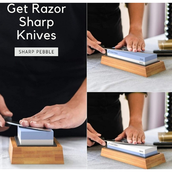 NEW Premium Whetstone Knife Sharpening Stone 2-Side Grit (1000/6000) Waterstone - Picture 6 of 12